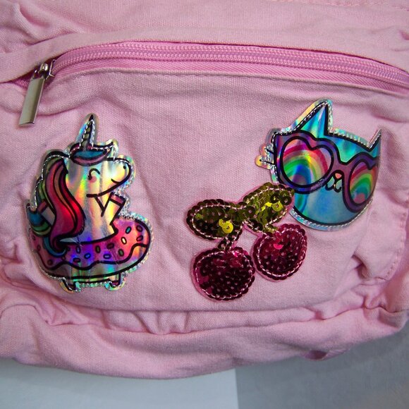 Holographic Emoji Patch Medium Backpack - Pink - Picture 2 of 7
